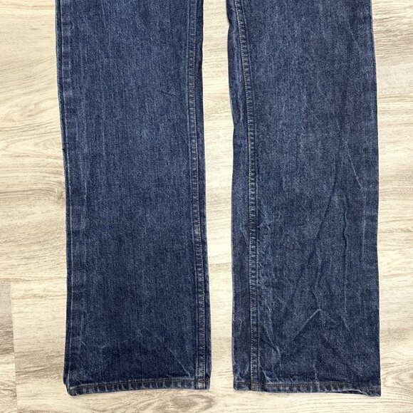 Vintage Plain Pockets Jean Men 33x34 Blue Bootcut Raw JC Penney Made in USA - Picture 7 of 10